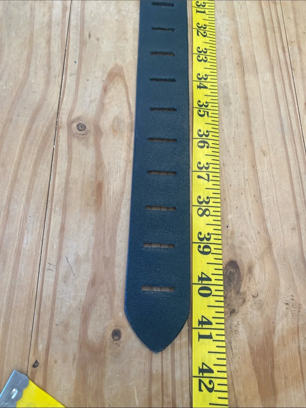 We The Free Black Leather Belt with Aged Brass Buckle